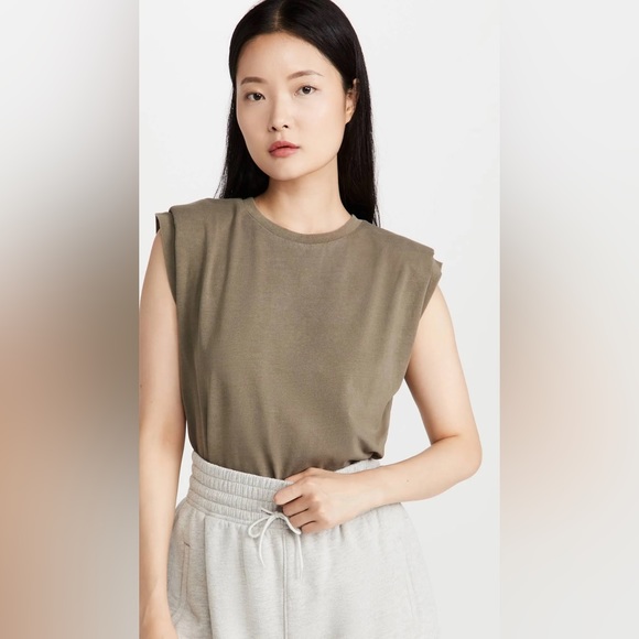 Anine Bing Tanner Padded Shoulder Top - US M - Picture 7 of 9